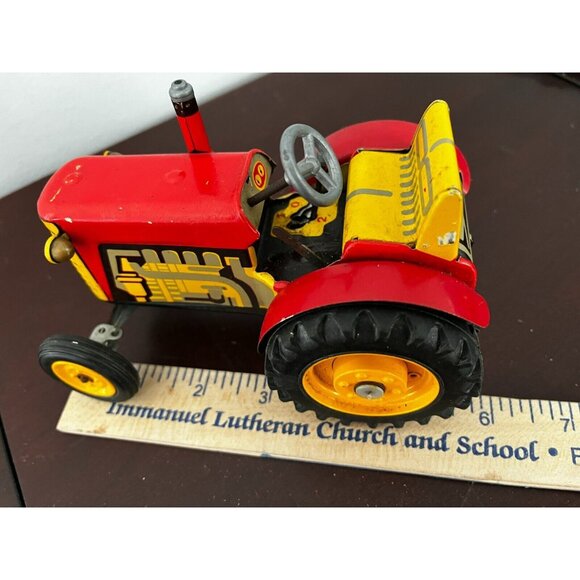 Vintage Lot 8 Czech Tin Toy Motorized Farm TRACTOR Pavok Nachod Argo Zetor Zin - Picture 5 of 16